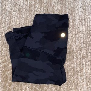 Camouflage lululemon biker shorts